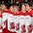 TORONTO, CANADA - DECEMBER 30: Denmark players are all smiles during the national anthem after defeating Switzerland 4-3 in a shootout during  preliminary round action at the 2015 IIHF World Junior Championship. (Photo by Andre Ringuette/HHOF-IIHF Images)

